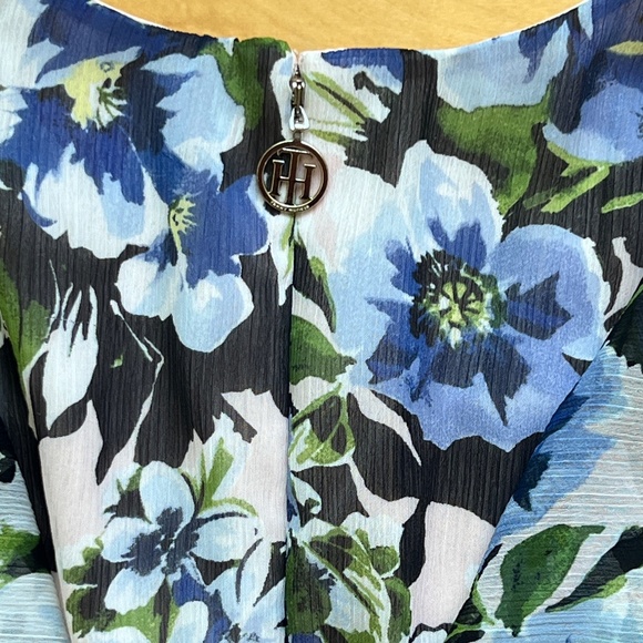 Tommy Hilfiger ~ Tropical Floral Flutter Midi Dress ~ Size 2 - Picture 6 of 8